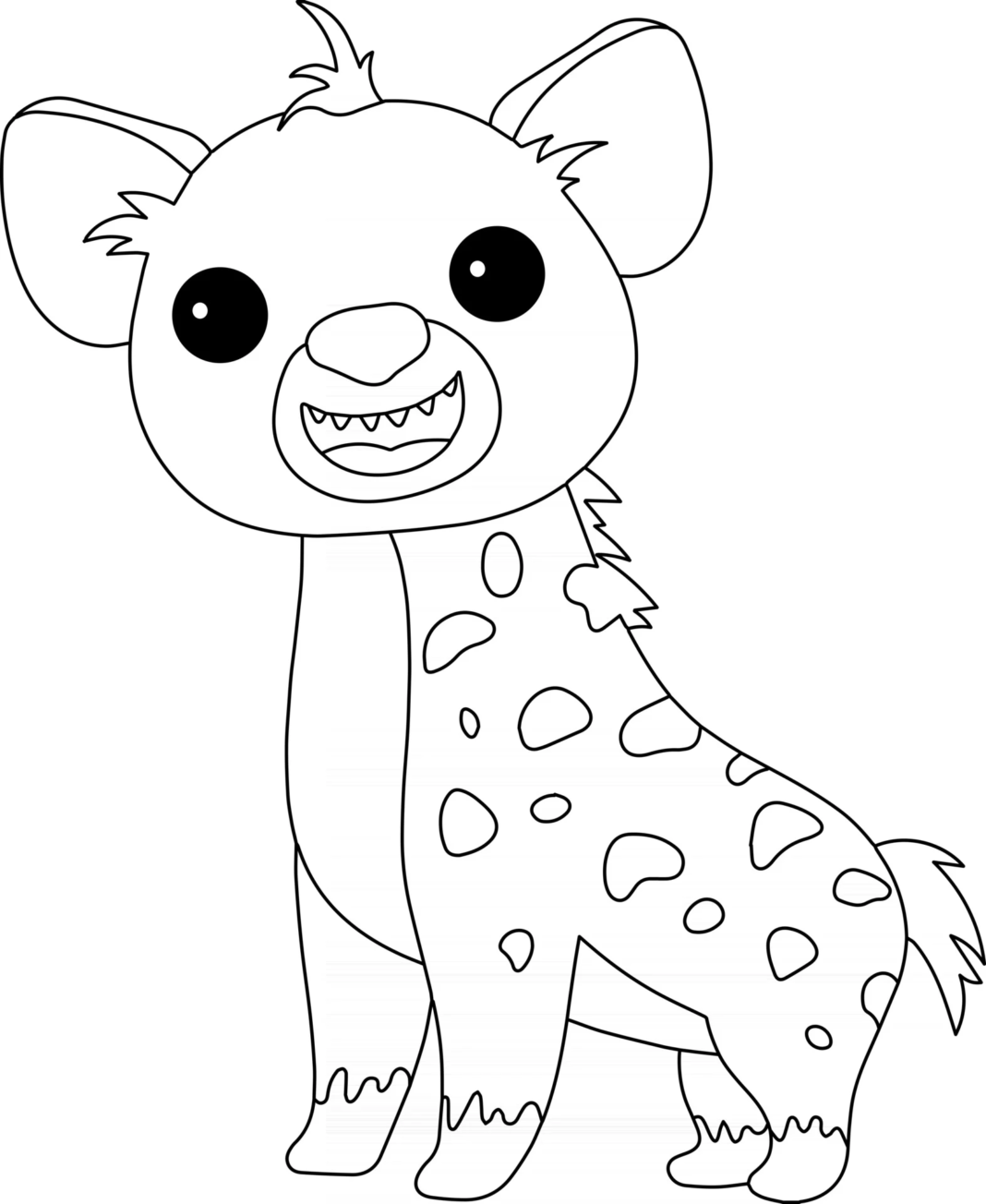 livre de coloriage en ligne de la petite hyène joyeuse