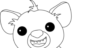 livre de coloriage en ligne de la petite hyène joyeuse