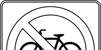 bike ban coloring page printable