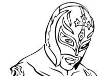 masked wrestler coloring book to print