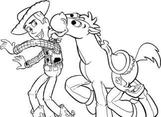 libro para colorear de toy story cowboy online