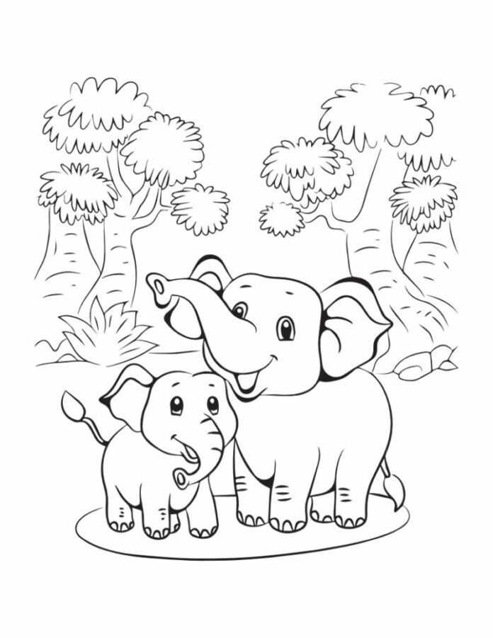 African animals coloring book to print and online