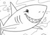 žralok a malé ryby na vyfarbovanie online