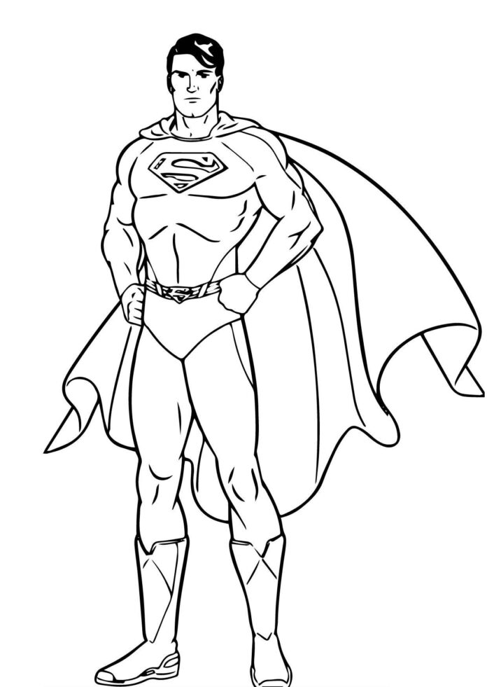 Malbuch Superman in bedruckbarer Kleidung