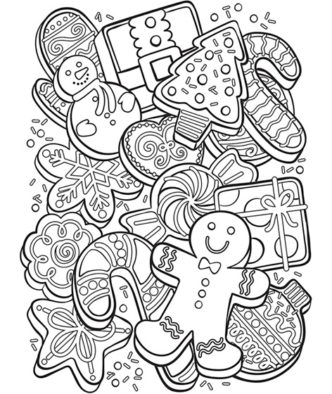 christmas cookies coloring book online