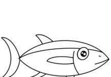 Langflossenfisch-Malbuch zum Ausdrucken