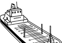 großes Containerschiff-Malbuch online