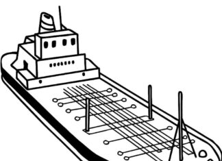 Velká kontejnerová loď omalovánky online