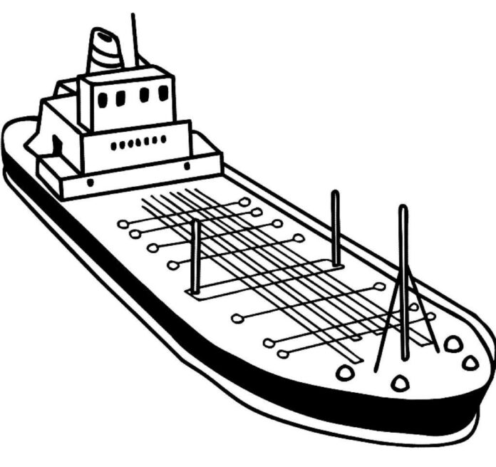 großes Containerschiff-Malbuch online