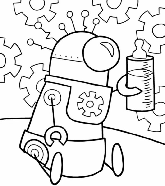Roboter-Malbuch online