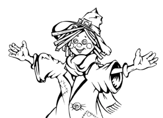 scarecrow coloring book to print