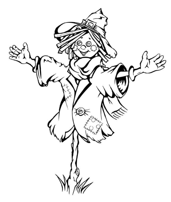scarecrow coloring book to print