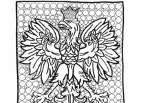 emblema polonês - livro online para colorir águias