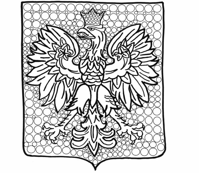 emblema polaco - libro para colorear del águila en línea