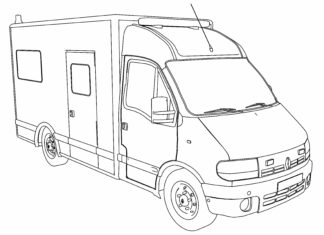 renault ambulance coloring book online