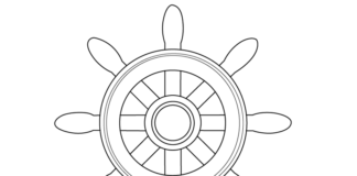 captain's steering wheel coloring book online