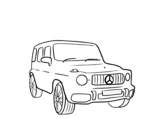 G-Class coloring book to print online