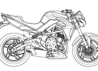 Malvorlage NAKED BIKE - MOTORCYCLE online zum Ausdrucken