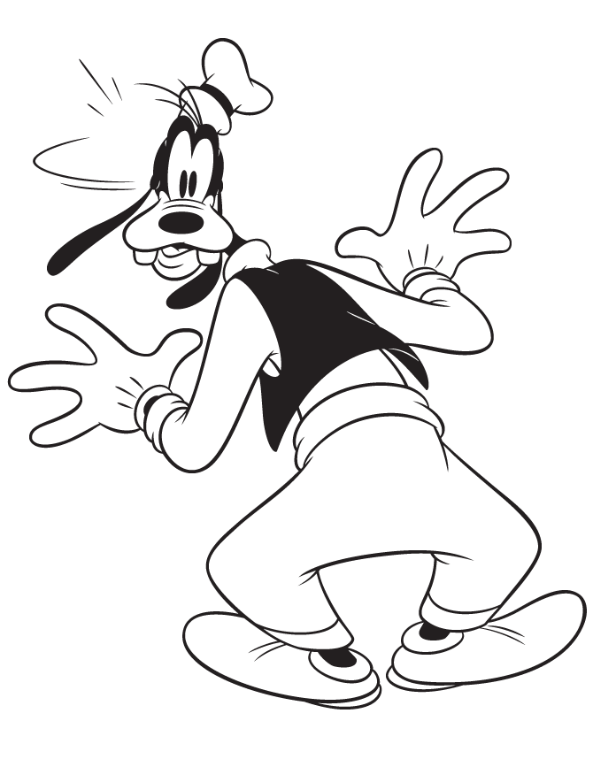 Stampabile personaggio dei cartoni animati Disney Goofy