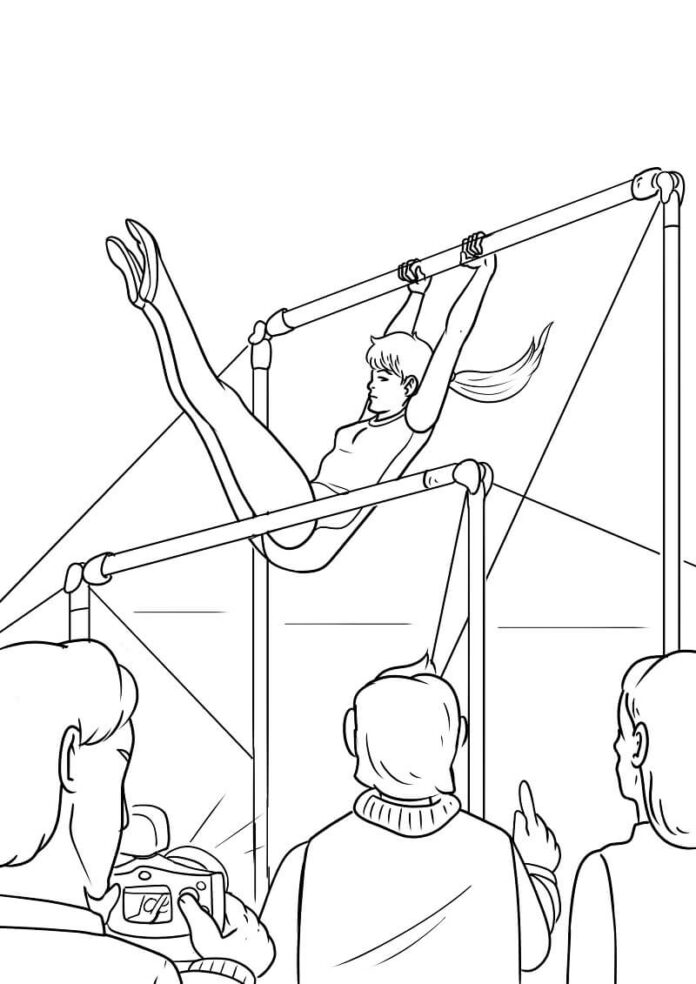 coloring book sports gymnastics printable for kids online