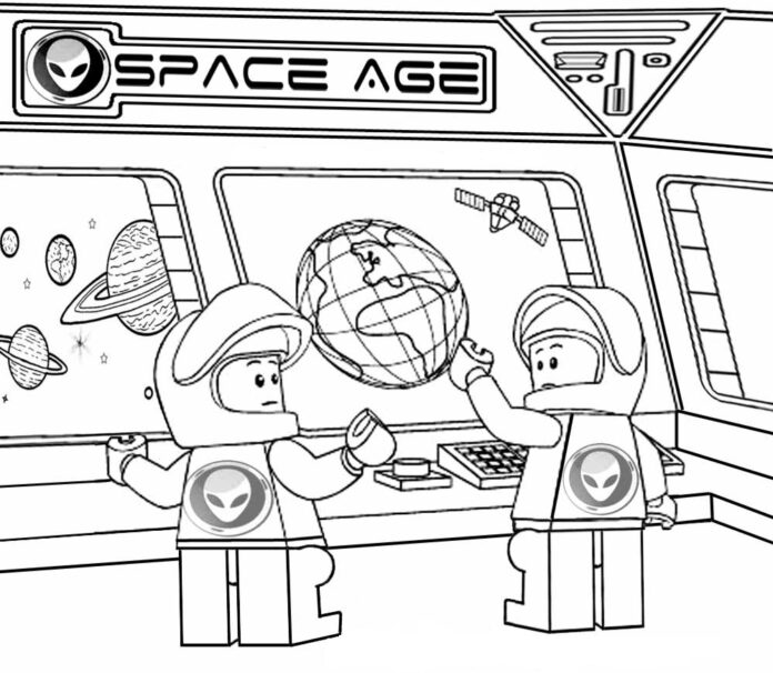 lego city space - en färgbok för barn som kan skrivas ut på nätet