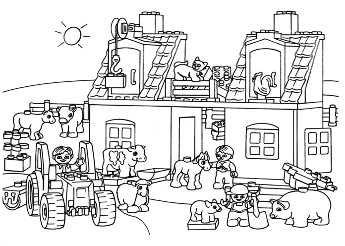 coloring book lego friends printable animals for kids