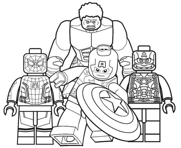 kolorowanka lego superbohaterowie - ludziki do druku dla dzieci online