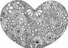 coloring page heart mandalas printable