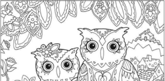 coloring book mandala owl printable online