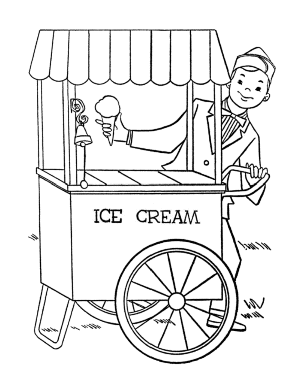 macchina del gelato da colorare