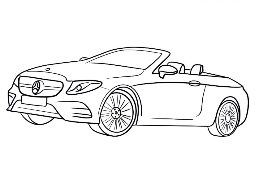 coloring book mercedes convertible to print online