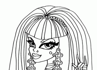 coloring book monster high Cleo de Nile to print online