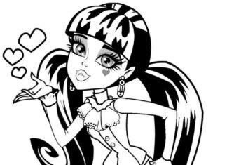 Malbuch Monster High Draculaura zum online ausdrucken für Mädchen