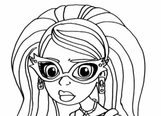 Malbuch Monster High Ghoulia Yelps zum online ausdrucken für Mädchen