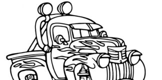 libro para colorear monster truck hot wheels para niños para imprimir en línea