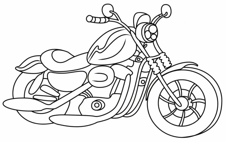Motor Chopper - Cruiser coloring book to print and online