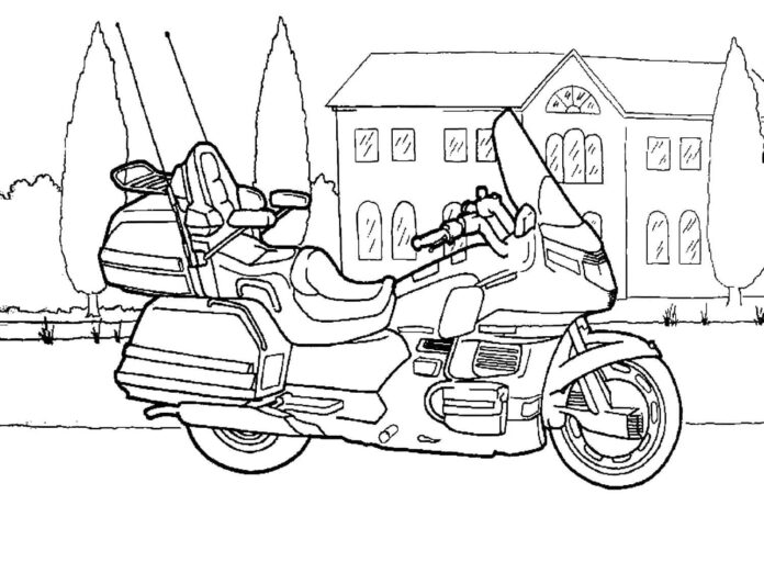 printable honda chopper motorcycle coloring book