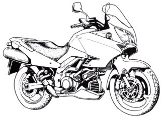coloring book touring motorcycle to print online