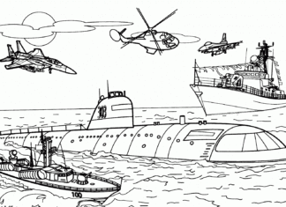kolorowanka okręt podwodny U-boot do druku online