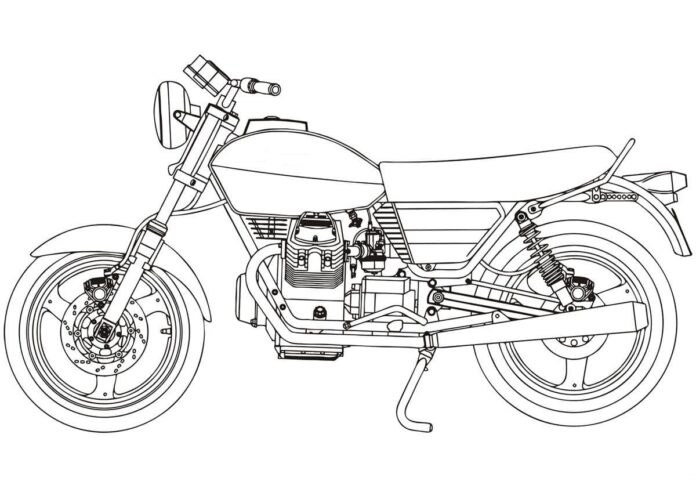 Färgläggning polska motorcykel som kan skrivas ut på nätet