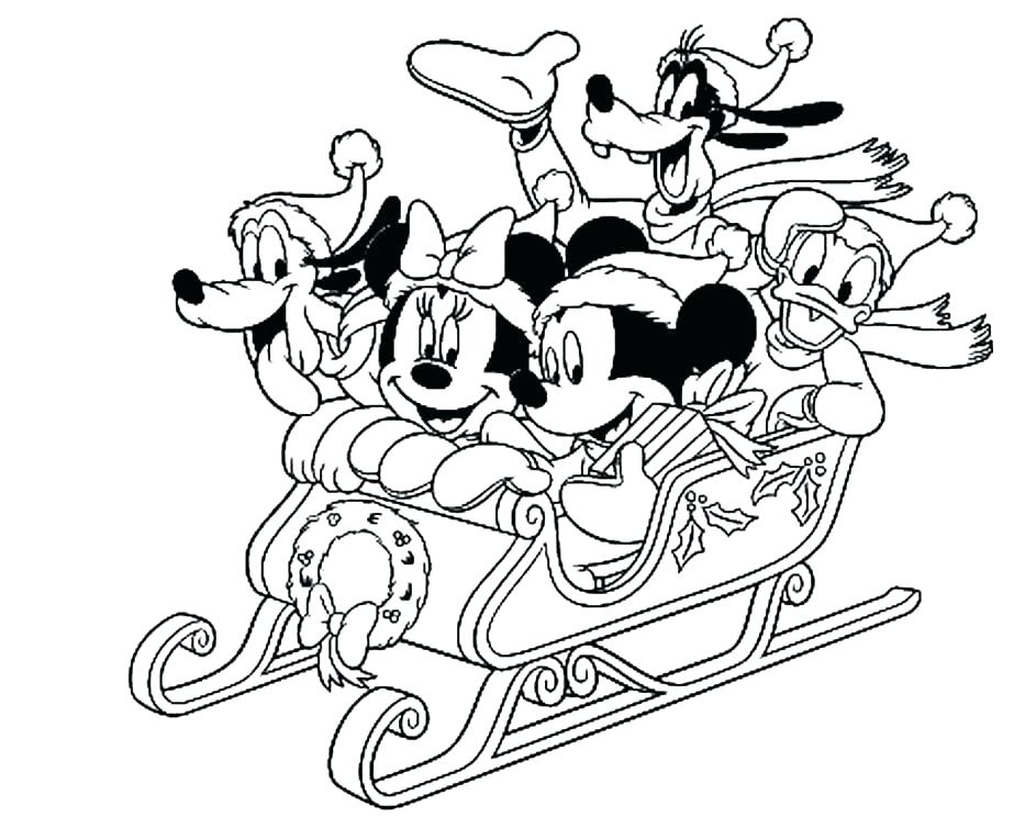 coloring page disenya friends on a sled printable characters
