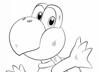 coloring book turtle from the game mario bros