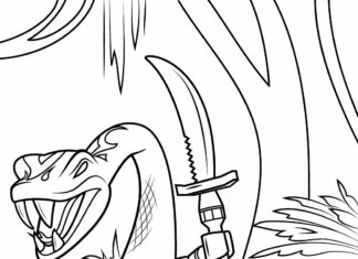 ninjago snakes coloring pages for kids to print