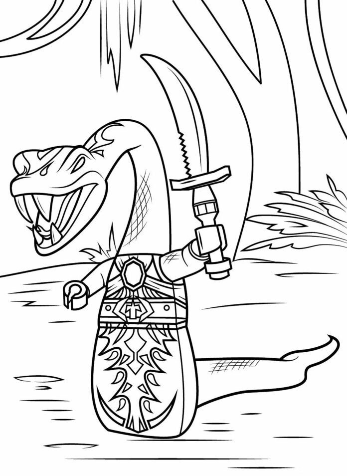 ninjago snakes coloring pages for kids to print