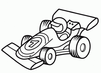 racing car coloring book printable