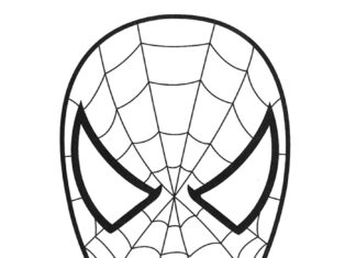 Spinnennetz Maske Malbuch online