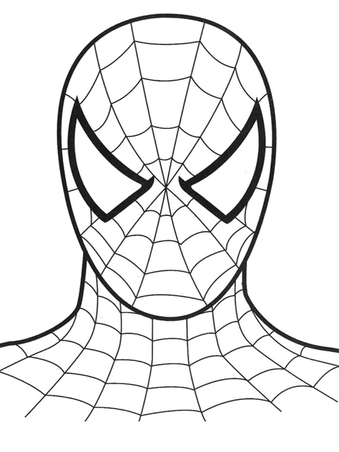 masque toile d'araignée livre de coloriage en ligne
