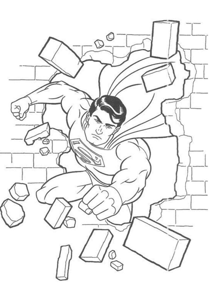 Superman akcióban színezőkönyv online