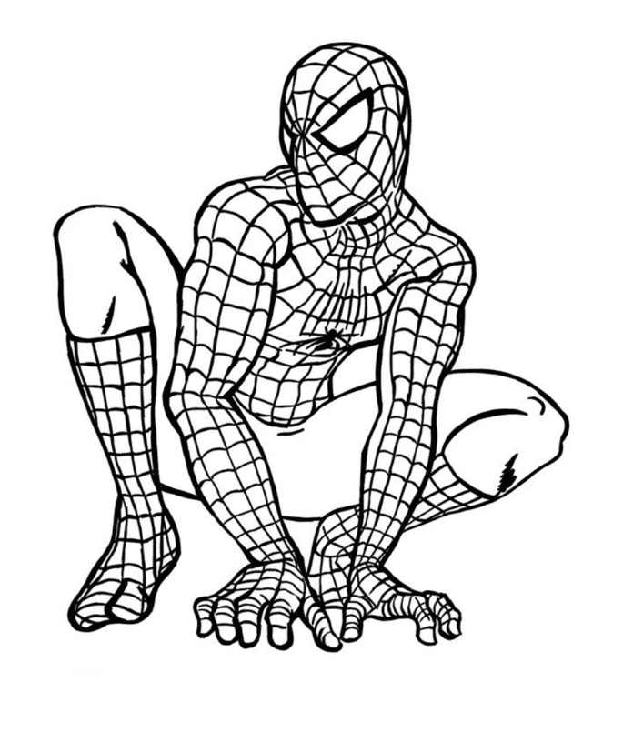 peter parker character coloring book online