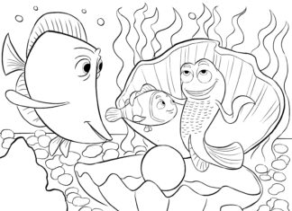 vedenalainen maailma ja Nemo värityskirja verkossa